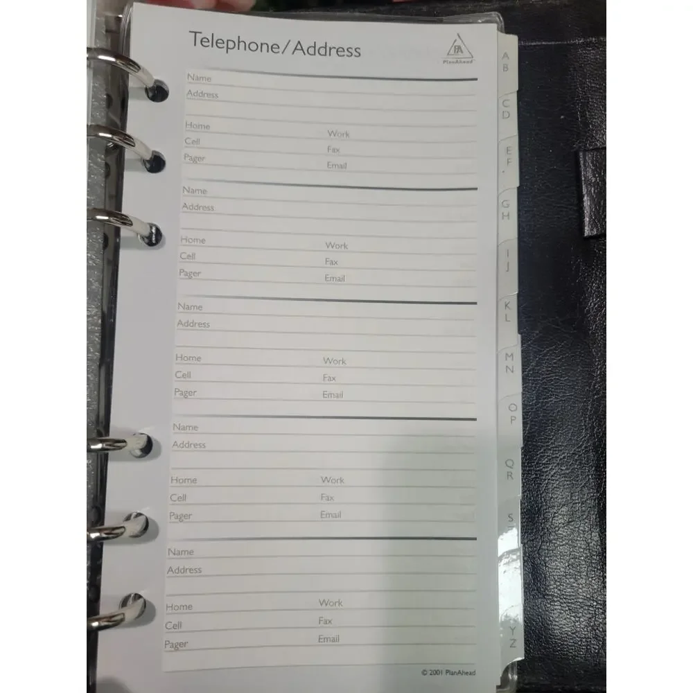 B6 SNAP AGENDA Planner NOTES CALCULATOR, PHONE #S important agency contacts ++